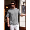 thumbnail image 2 of RICHCOIN Men's Oversized T-Shirts Loose Fit Vintage Washed Tee Unisex Short Sleeve Casual Tops, 2 of 8