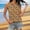 Orange, variant on ITSAME Womens Crewneck Tank Tops Flower Print Sleeveless Blouse Breathable Summer Casual Tops White Size 2XL