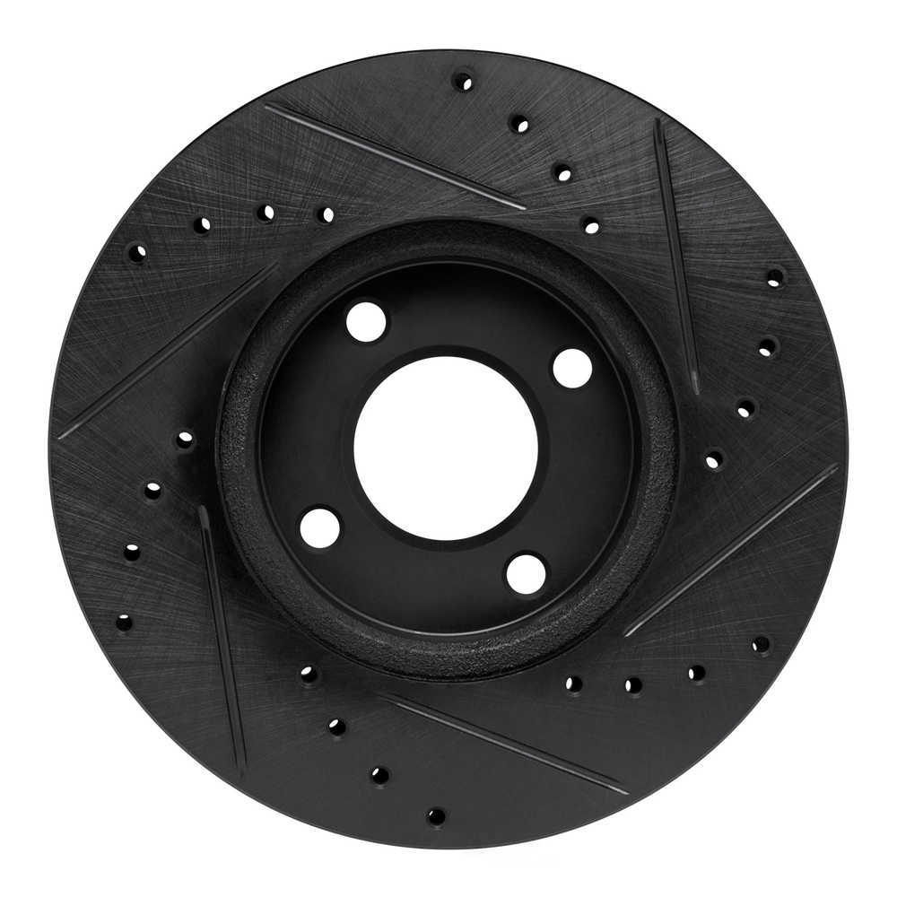 Dynamic Friction Company 633-67112L DFC Brake Rotor - Drilled And Slotted - Black