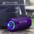thumbnail image 4 of Altavoz Bluetooth Ortizan Portable IPX7 Resistente al Agua 24W Morado, 4 of 7