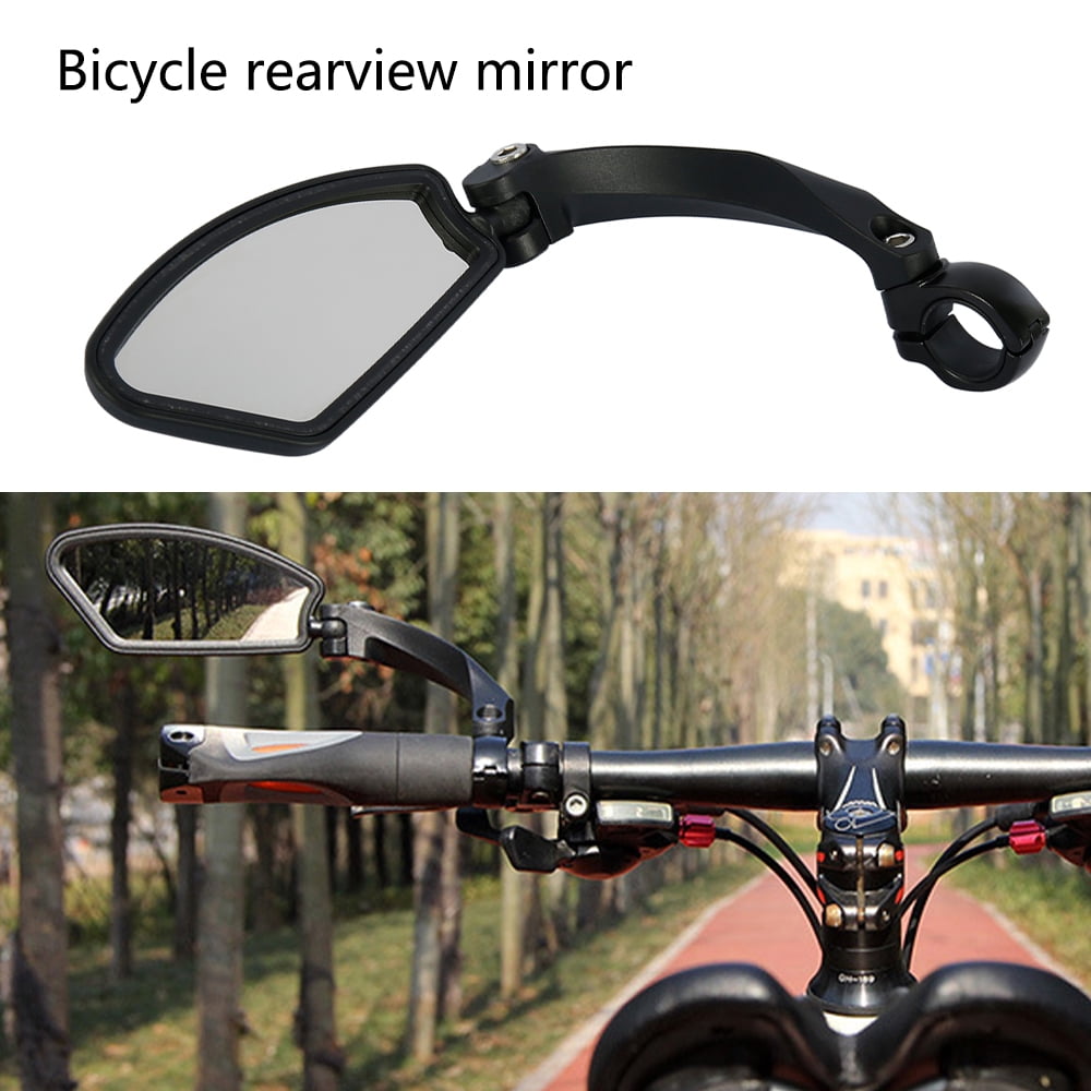 1 Pair Bike Handlebar Rearview Mirror MTB Bicycle Rectangle Rear View Safety