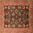 thumbnail image 1 of Ahgly Company Indoor Square Oriental Orange Industrial Area Rugs, 7' Square, 1 of 4