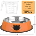 thumbnail image 6 of Minzimin Set of 3 Pet Bowl Stainless Steel Non-Skid Rubber Base Dog Bowl Cat Bowl, 6 of 7