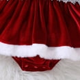 thumbnail image 6 of mgoYE Newborn Infant Baby Girl Christmas Clothes 3 6 9 12 18M Romper Dress Trim Velvet Jumpsuit Bodysuit(Wine,3-6 Months), 6 of 9