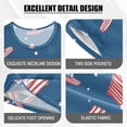 thumbnail image 4 of Flag Hat Pattern Summer Pajama Set Soft Cotton Short Sleeve Sleepwear 2PCS Pajama Sets Breathable Lounge Set Size 5Y, 4 of 7