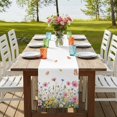 thumbnail image 4 of Table Runners 72 Inches Long Dress Scarves, Wild Flowers Farmhouse Kitchen Table Runner, Coffee Tablerunners, Spring Butterfly Watercolor Country Floral 16x72 Inch, 4 of 9