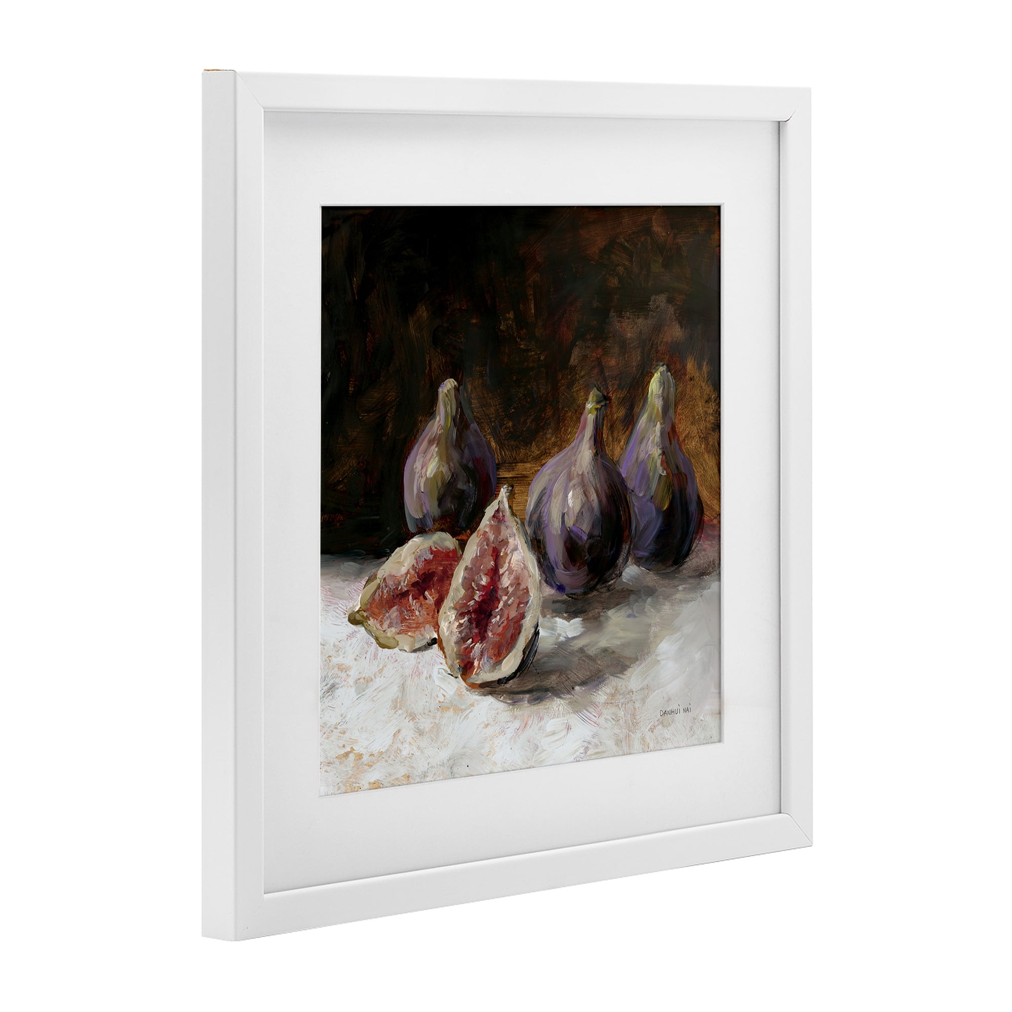 Stupell Industries Rustic Fig Still Life White Framed Print Under Glass, design by Danhui Nai
