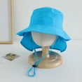 thumbnail image 2 of Gibobby Baby Sun Hat UPF 50+ Sun Protective Toddler Bucket Hat Cartoon Print Wide Brim Summer Outdoor Play Beach Hat for Boys Girls 12-18 Months 1T 2T 3T 4T 5T 6T(3-6 Years,Blue), 2 of 5