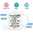 thumbnail image 6 of Gifts for Wife, Wife Valentines Day Gifts, To My Wife Gifts from Husband, I Love You Gifts for Her, Best Gifts for Wife Christmas Wedding Anniversary Birthday, Wife Gift Ideas, Wife Coffee Mug 11 Oz, 6 of 8
