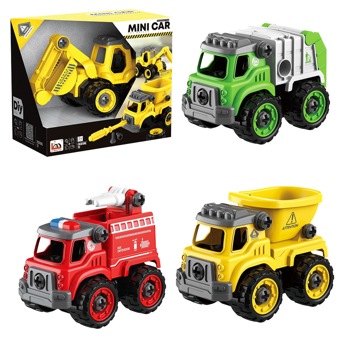 DIY Mini Toy Truck Fire Sand Hook Sanitation Truck - Sand Vehicle