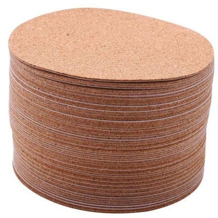 

-Adhesive Cork Coasters Cork Mats Cork Backing Sheets for Coasters and Supplies (60 Pcs Round)