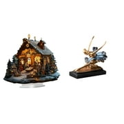 Kuntesetty 2D Acrylic Ballet Dancer Ornament Standing Freestanding Decorative Table Decor with Base for Party Home Bookshelf Festival Bedroom Ballerina Girls Statue Gift Desk Figurine for