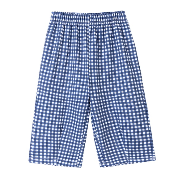 Mnyotv Toddler Baby Girl Clothes Casual Gingham Pants Retro Elastic Waist Checkered Trousers Size 2 Years
