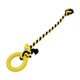thumbnail image 3 of Juguete interactivo para tirar de perros, juguete de cuerda para perros, juguetes para masticar para perros para césped, tamaño pequeño, mediano y grande Amarillo, 3 of 9