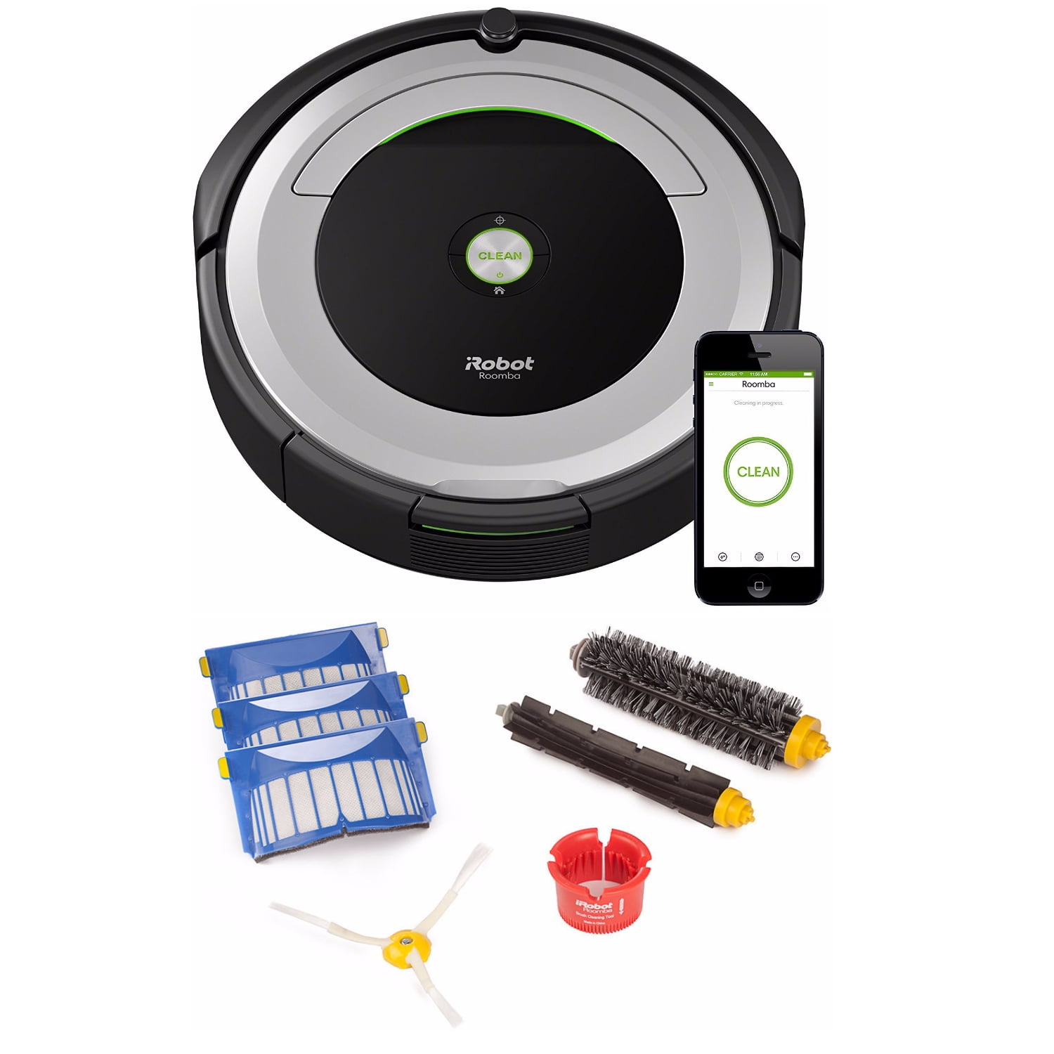 iRobot Roomba 690 Wi-Fi Connected Robotic Vacuum w 600 Series Replenishment Kit by iRobot