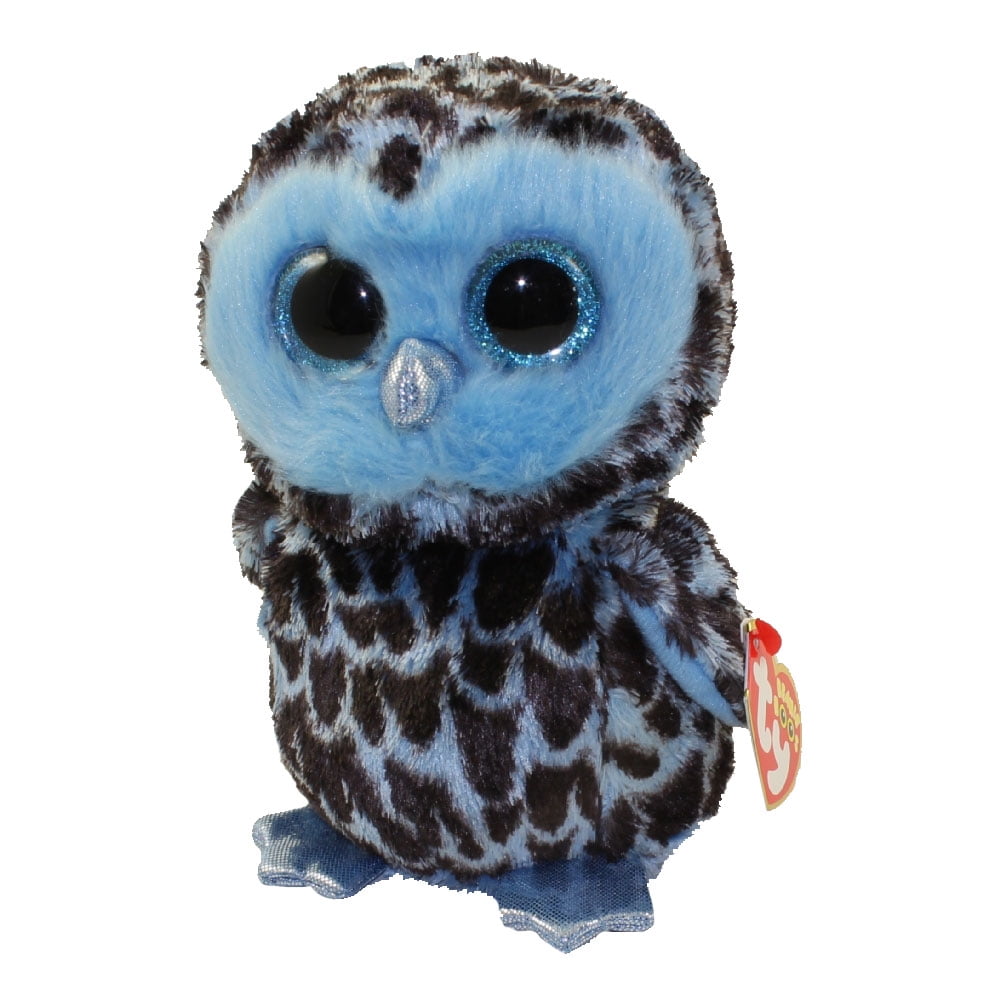 Rainbow Owl 6" Ty Beanie Boos Puppy Glitter Big Eyes Plush Stuffed Animals Toy 