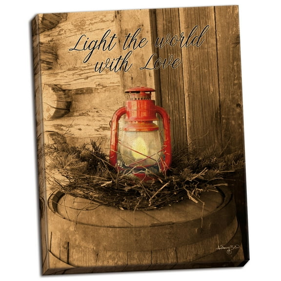 Gango Home Decor Country-Rustic Light the World by Anthony Smith (Ready to Hang); One 12x16in Hand-Stretched Canvas