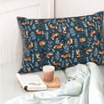 thumbnail image 4 of Fuzoiu Playful Foxes Forest Blues Print Pillow Case with Hidden Zipper,Pillow Covers,Soft and Comfortable Pillowcase-16"x24", 4 of 6