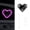 Pink, variant on Solar Powered Heart Shaped LED Light for Car, Wireless Ambient Lamp for Triangle Window Wireless Decorative Neon Lamp