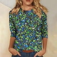 thumbnail image 2 of LiMoi Women's Fall Blouses with Sleeves Womens Shirts Scoop Neck Womens T Shirts 3/4 Sleeve Blouses Reorders, 2 of 5