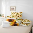 thumbnail image 6 of Manfei Retro Rustic Sunflower 7-Piece Twin Bedding Sets,Country Flower Floral Bedding Comforter Set,Yellow Beige Green Sheet Sets For Men Women,Luxury Bedroom Decor, 6 of 8