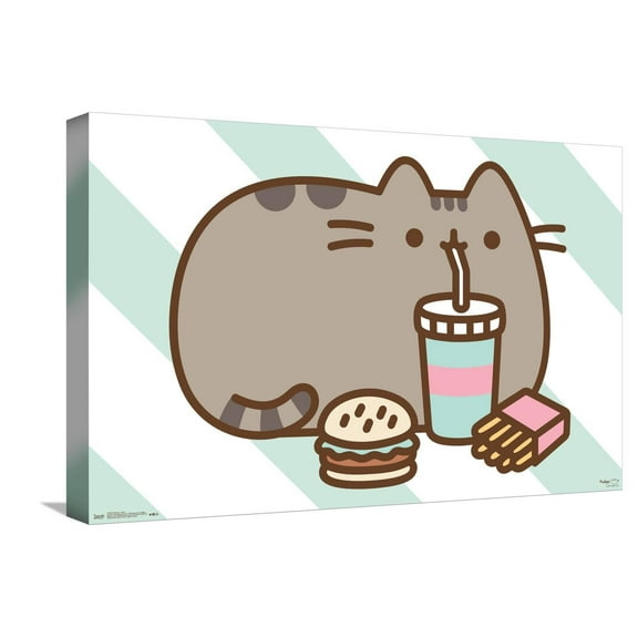 Pusheen - Food Canvas Wall Poster, 14.725" x 22.375"