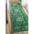 thumbnail image 1 of nuLOOM Tapis de Course Persan Vintage Reiko, 2 Pi 6 x 12 Pi, Vert, 1 of 4