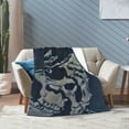 PUREYAH Travel Throw Blanket for Couch, Skeleton Reaper Death