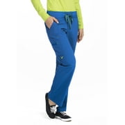 Activate by Med Couture Women's 8747 Yoga Cargo Scrub Pant -Royal-Large Tall