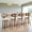 White, variant on L'AGRATY Modern Bar Stools, Set of 2, 26'' Counter Height Bar Stools with Rattan Backrest, Swivel, Linen Cushion Bar Island Chairs for Kitchen Cafe, Bistro, Brown