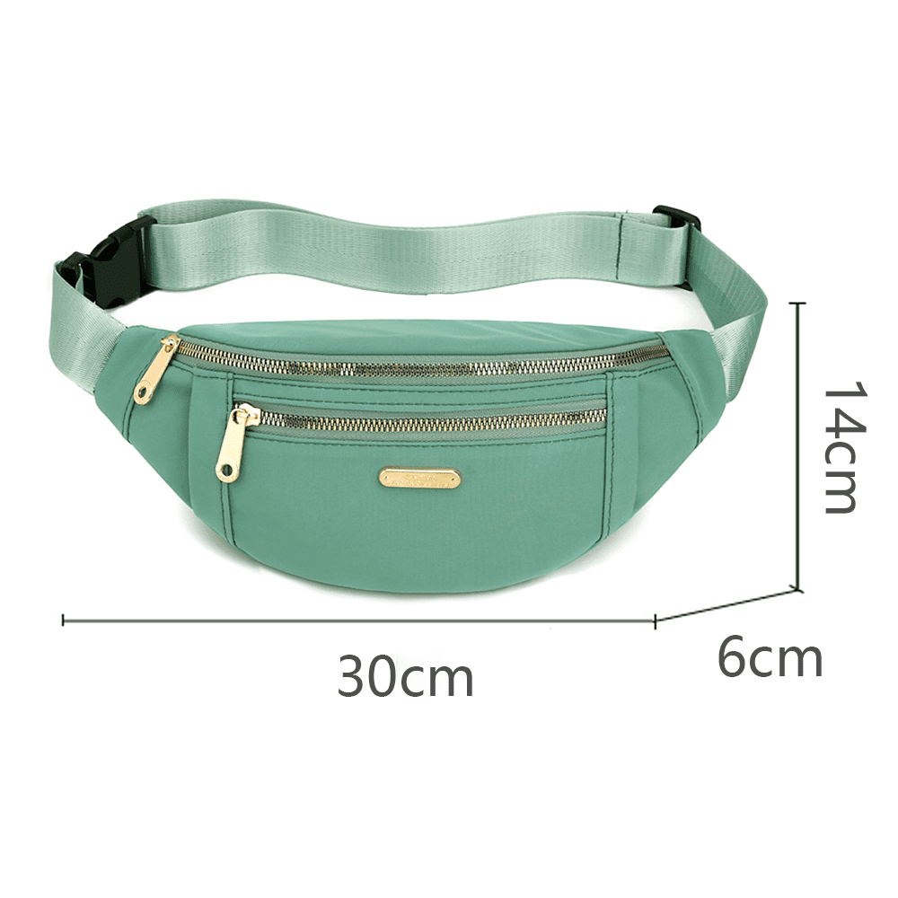 Yundap Fanny Pack Waist Pack Waterproof Waist Bag With Adjustable Strap For Travel Sports Running Green