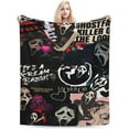 thumbnail image 2 of Ghost-Face Blanket Horror Movie Throw Blanket Anti-Pilling Plush Blanket Lightweight & Ultra-Soft, Warm & Comfy Flannel Fleece Blanket for Couch, Bed, Sofa, 40x50, 2 of 6