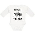 thumbnail image 3 of Inktastic My Mom is a Nurse and a Hero Boys or Girls Long Sleeve Baby Bodysuit, 3 of 5