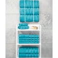 thumbnail image 5 of American Soft Linen Luxury 4 Piece Bath Towel Set, 100% Cotton Turkish Bath Towels for Bathroom, Aqua Blue, 5 of 9