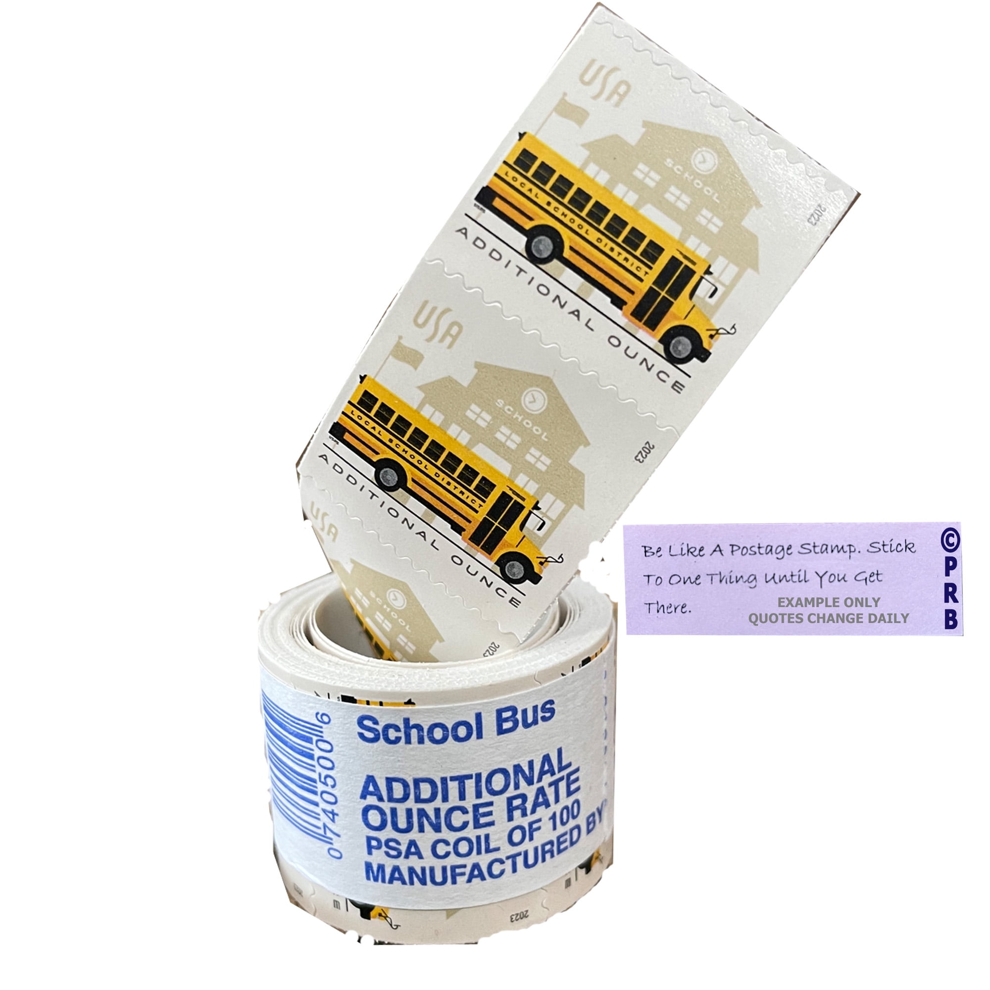 School bus additional ounce usps postage stamps 1 coil of 100 students