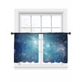 thumbnail image 2 of Sheer Curtains 45 Inches Long, Blue Ombre Sky Light Filtering Window Curtains for Living Room/Bedroom, Vibrant Starry Sky Rod Pocket Voile Sheer Curtain Drapes, 52"W x 45"L, 2 Panels, 2 of 8