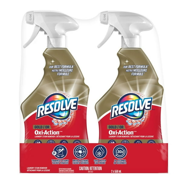 Resolve Gold OxiAction Laundry Stain Remover Trigger, 2 Pack ( 2 x 550