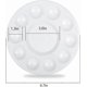 thumbnail image 2 of 3 PCS Set Paint Tray Palette 6.7 Inch Plastic Round Palette with 11 reservoir for Watercolor and Oil DIY Craft Art Painting, 2 of 4