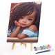 thumbnail image 5 of Kit de pintura por números sobre lienzo, arte al óleo artesanal, decoración de pared del hogar de chica dulce, 40x50cm, 5 of 9