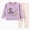 A27-Purple, variant on 2 Piece Pajama Set For Girls,Cotton Cartoon Pattern Sleepwear Pjs Set,6-12 Months 12-24 Months 2t 3t 4t 5t 6t 7t 8t 9t Children(Pink,12-18 Months)