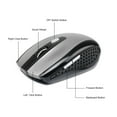 thumbnail image 3 of Computer 2.4Ghz Wireless Optical Mouse Home Office Hotel with USB Receiver 6 Buttons Gaming Mice 800/1200/1600DPI Desktop PC Laptop Accessories Grey, 3 of 7