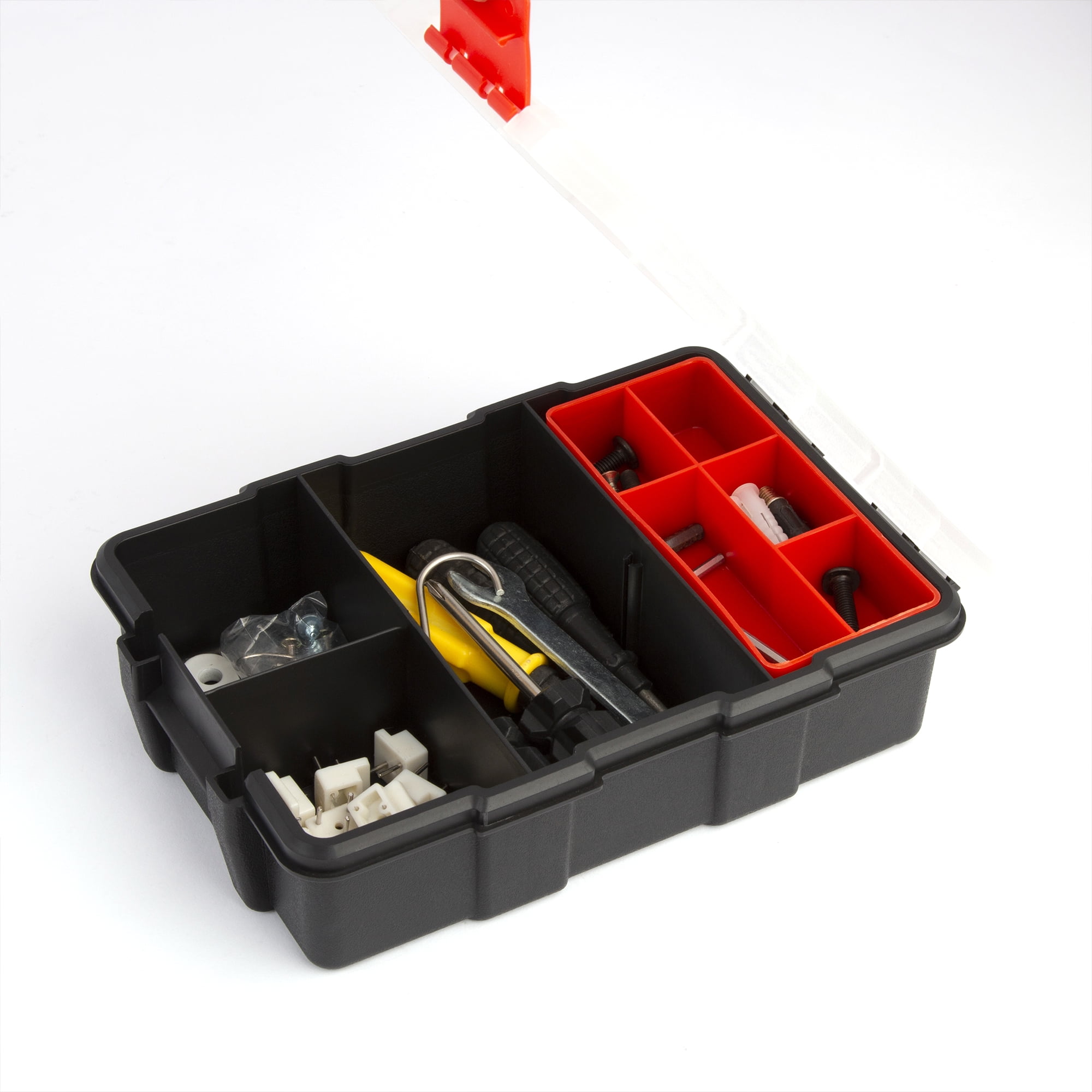 Industrial Plastic Storage Bins with Dividers for Tools Hardware