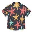BZSMCE Short-Sleeve Button-Down Shirt Summer Small Starfish Pattern For ...