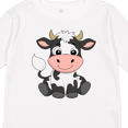 thumbnail image 4 of Inktastic Cute Black and White Holstein Cow Boys or Girls Long Sleeve Toddler T-Shirt, 4 of 5