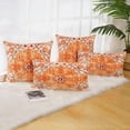 thumbnail image 5 of Boho Pillow Covers 12x20 Inch Set of 2, Orange Throw Pillow Cover for Thanksgiving Fall Autumn, Velvet Farmhouse Decorative Carpet Pattern Ethnic Design Lumbar Pillowcase for Couch Sofa Bench, 5 of 6