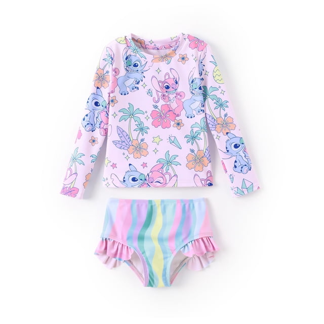 Traje de baño Disney Lilo & Stitch Tankini para niña de 6 a 7 años, UPF 50+