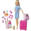 Barbie Dreamhouse Adventures Travel Doll & 10+ Accessories, Working Suitcase, Blonde Fashion Doll