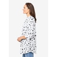 thumbnail image 3 of Woman Within Plus Size Rayon Three-Quarter Sleeve Effortless Tab-Front Blouse, 3 of 6