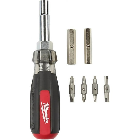 Milwaukee Tool 13in1 Cushion Grip Screwdriver with Schrader Bit