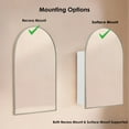 thumbnail image 5 of TEHOME Bruhsed Nickel Arched Medicine Cabinet, 24x36 inches, Recessed/Surface Mount, 5 of 11